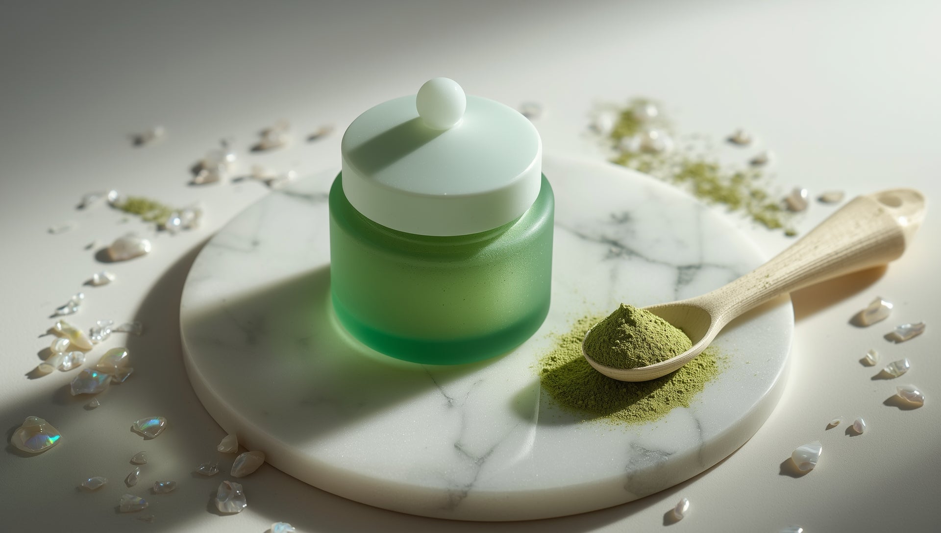 Pearl Nacre Powder & Ceremonial Matcha Blend