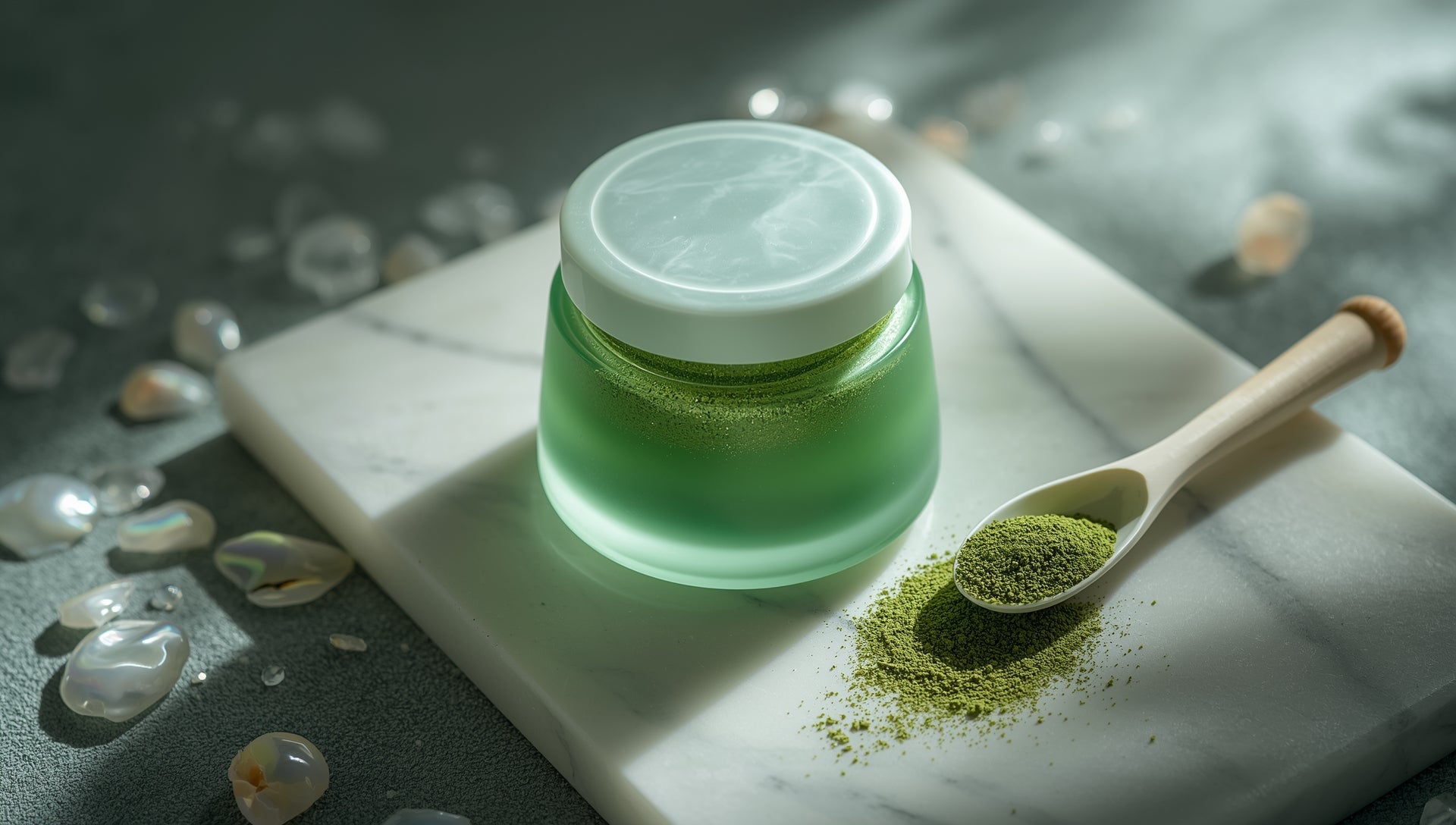 Pearl Nacre Powder & Ceremonial Matcha Blend