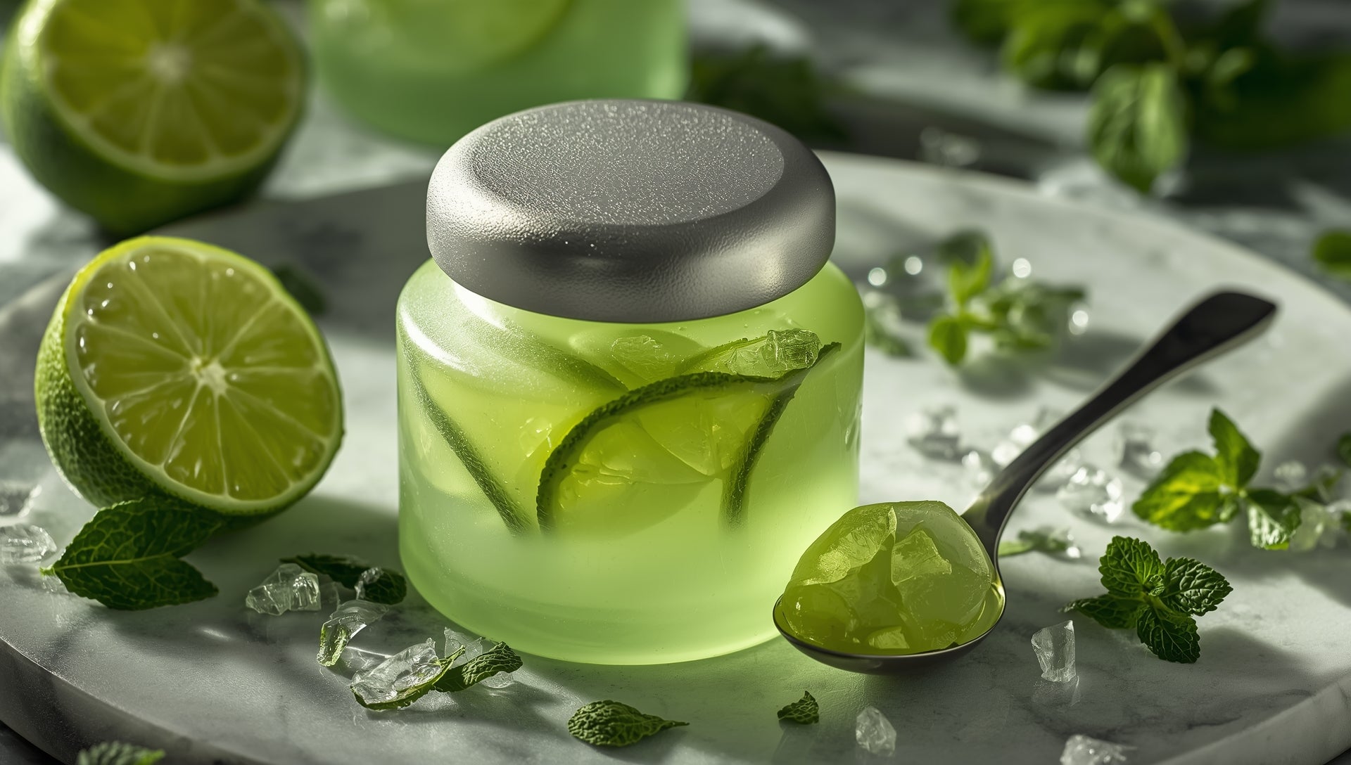 Refreshing Lime & Crystallized Mint Jelly