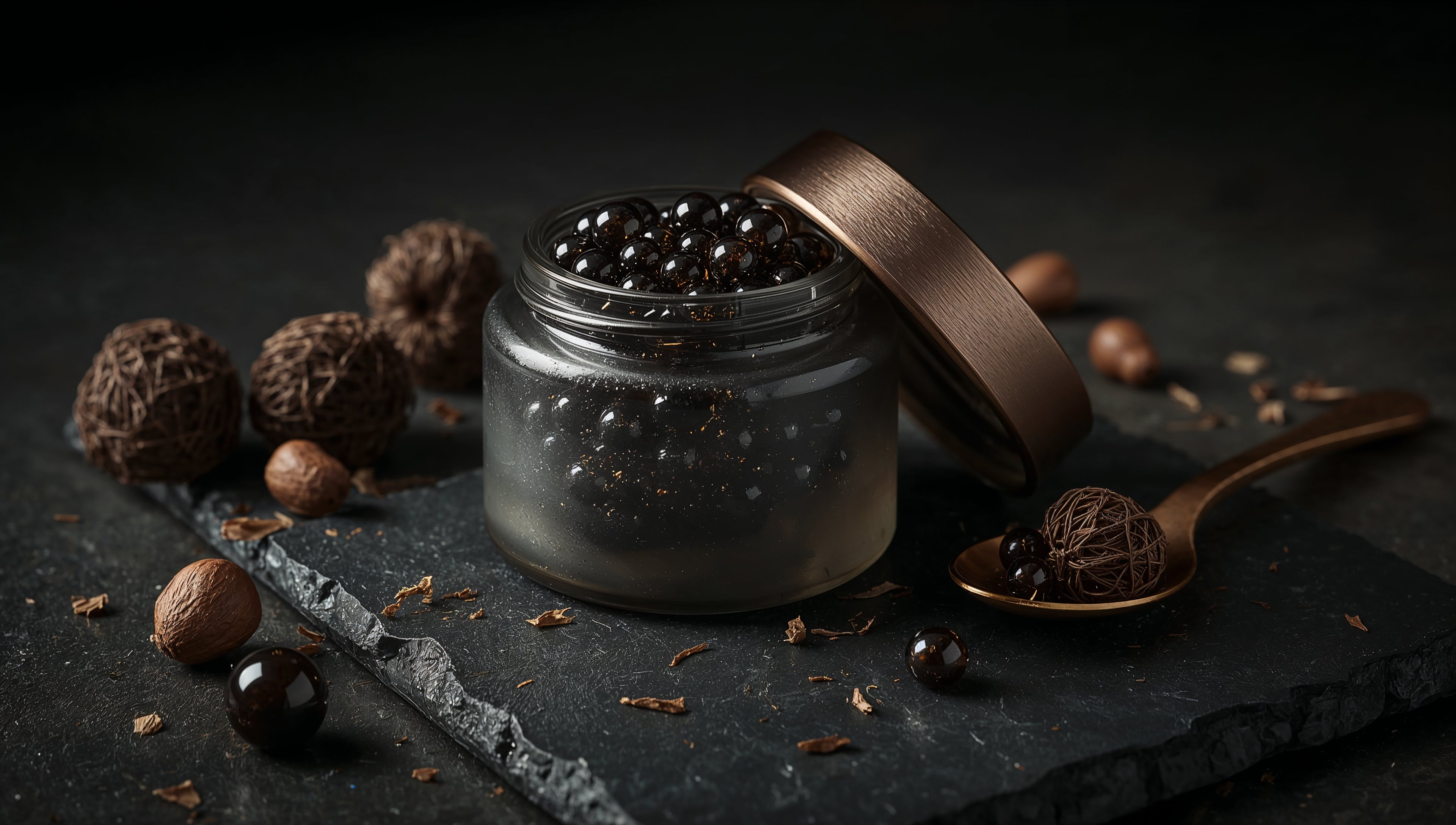 Black Truffle & Argan Oil Gastronomic Pearls