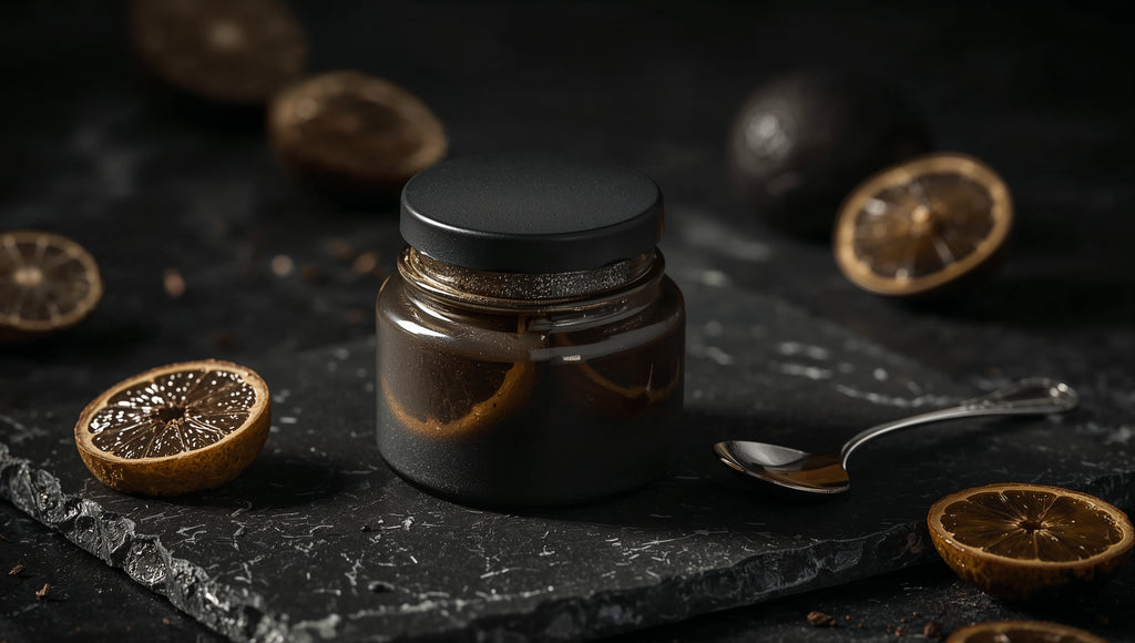 Black Yuzu Jelly & Nigella Seeds