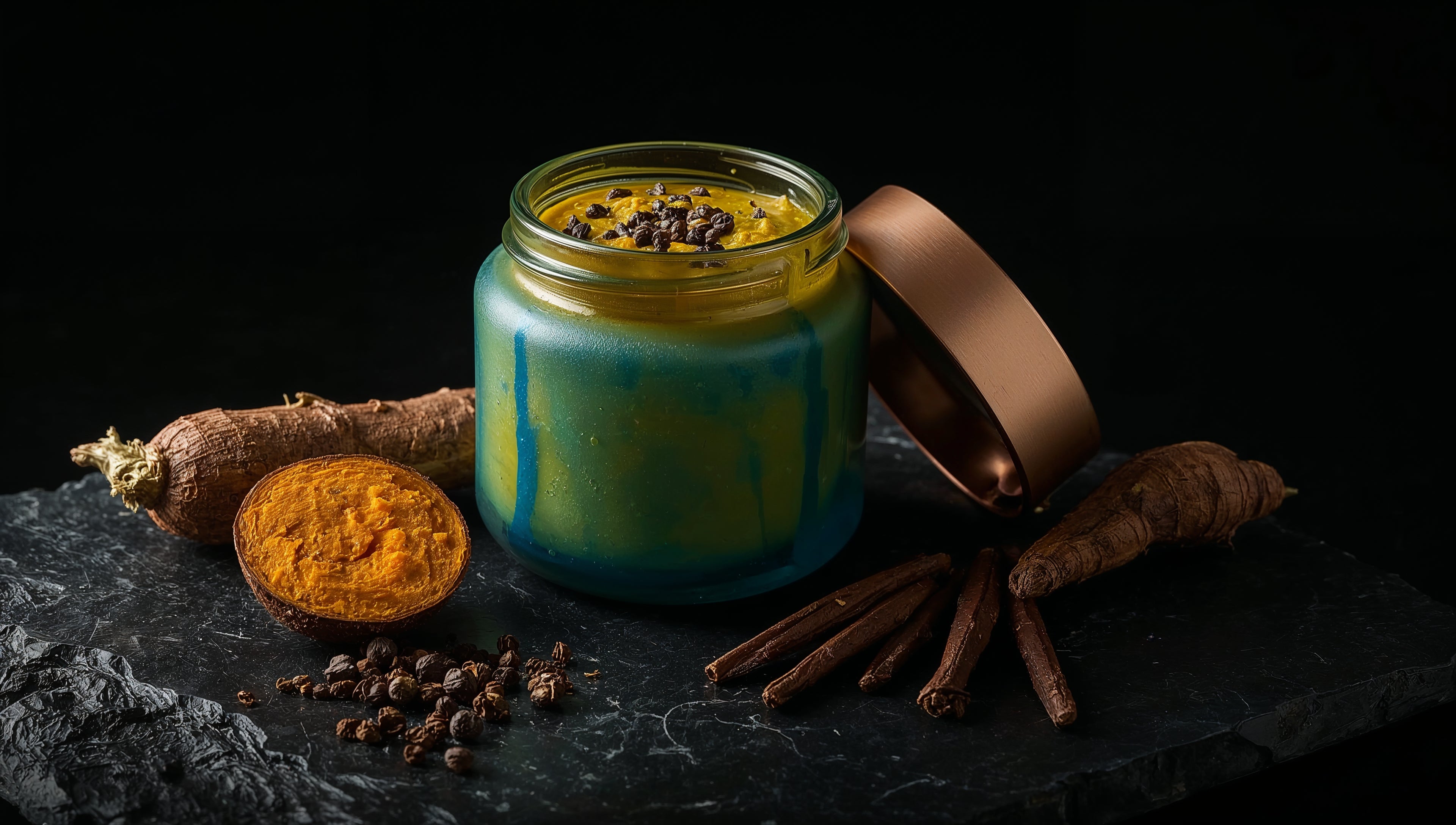Blue Turmeric Condiment from Laos & Java Long Pepper
