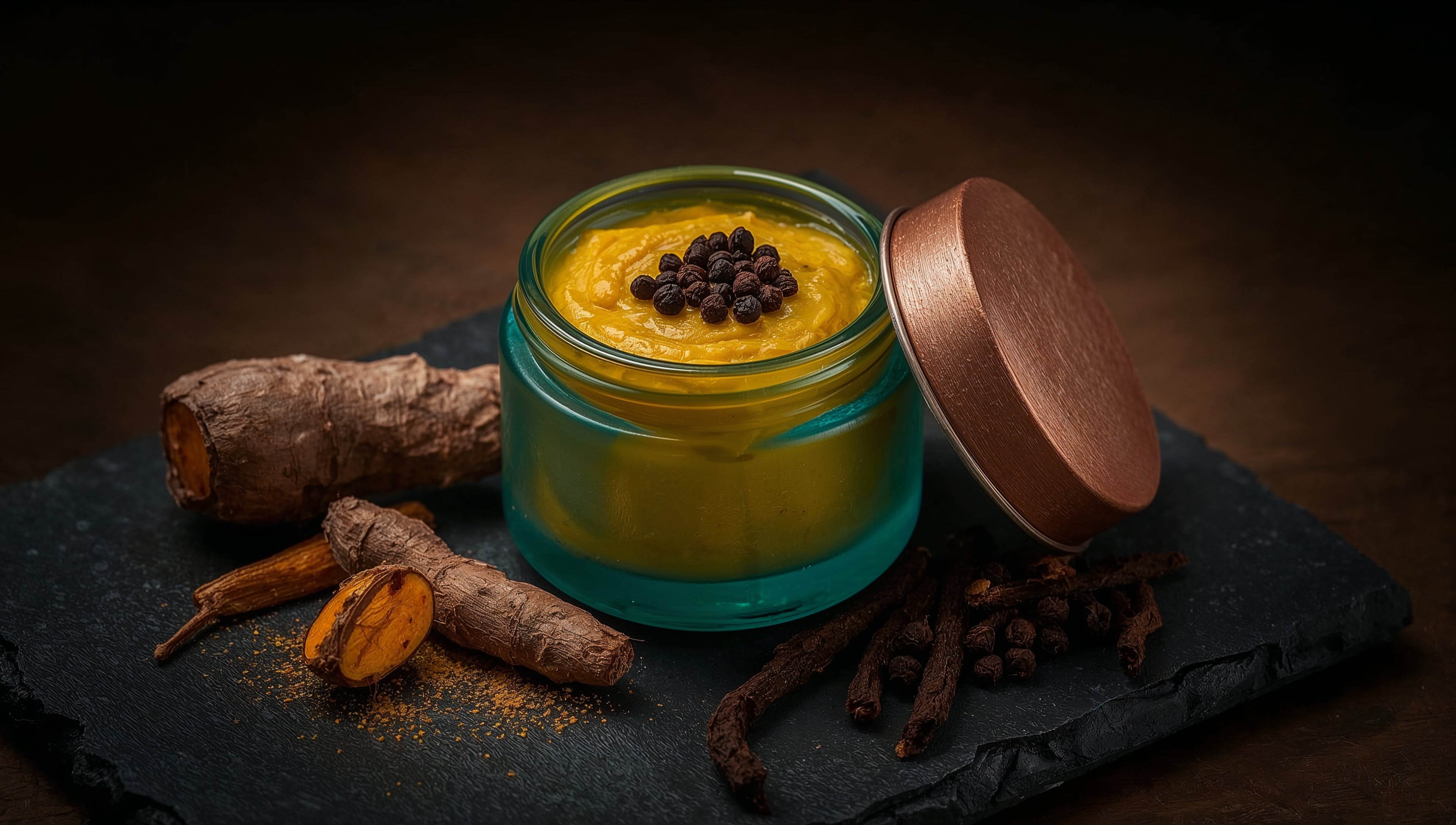 Blue Turmeric Condiment from Laos & Java Long Pepper
