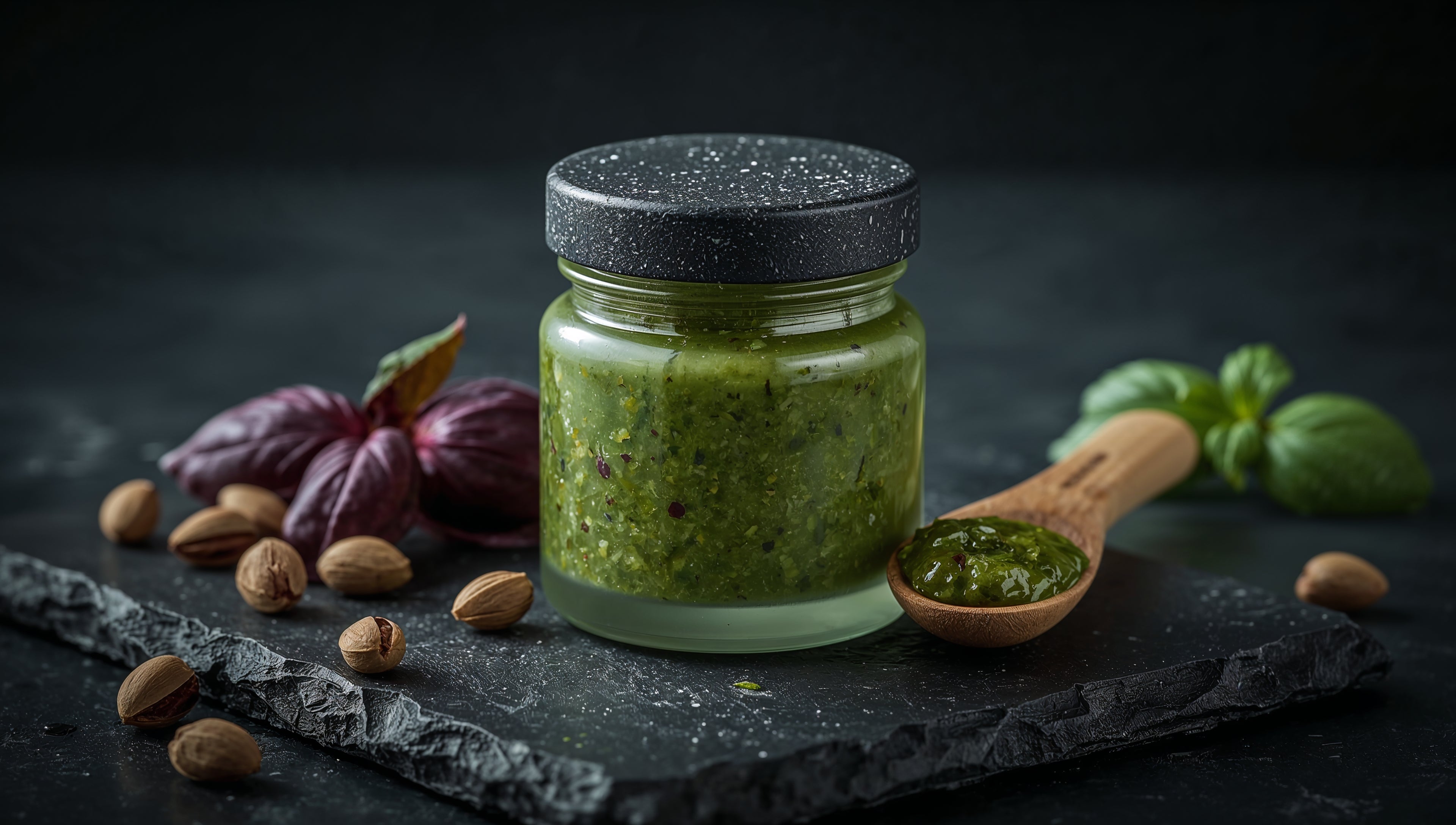 Emerald Pesto with Wild Pistachios & Purple Basil