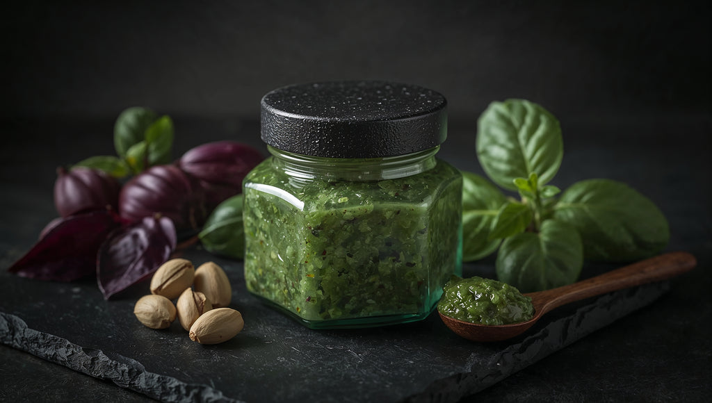 Emerald Pesto with Wild Pistachios & Purple Basil