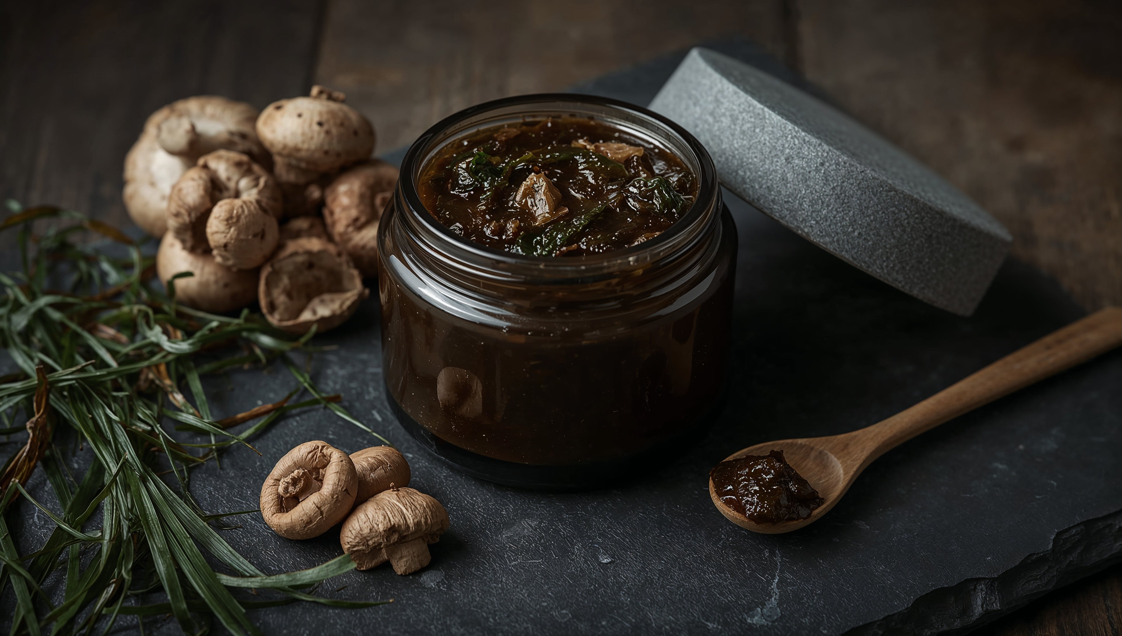 Fermented Marine Condiment with Aged Shiitake Mushrooms