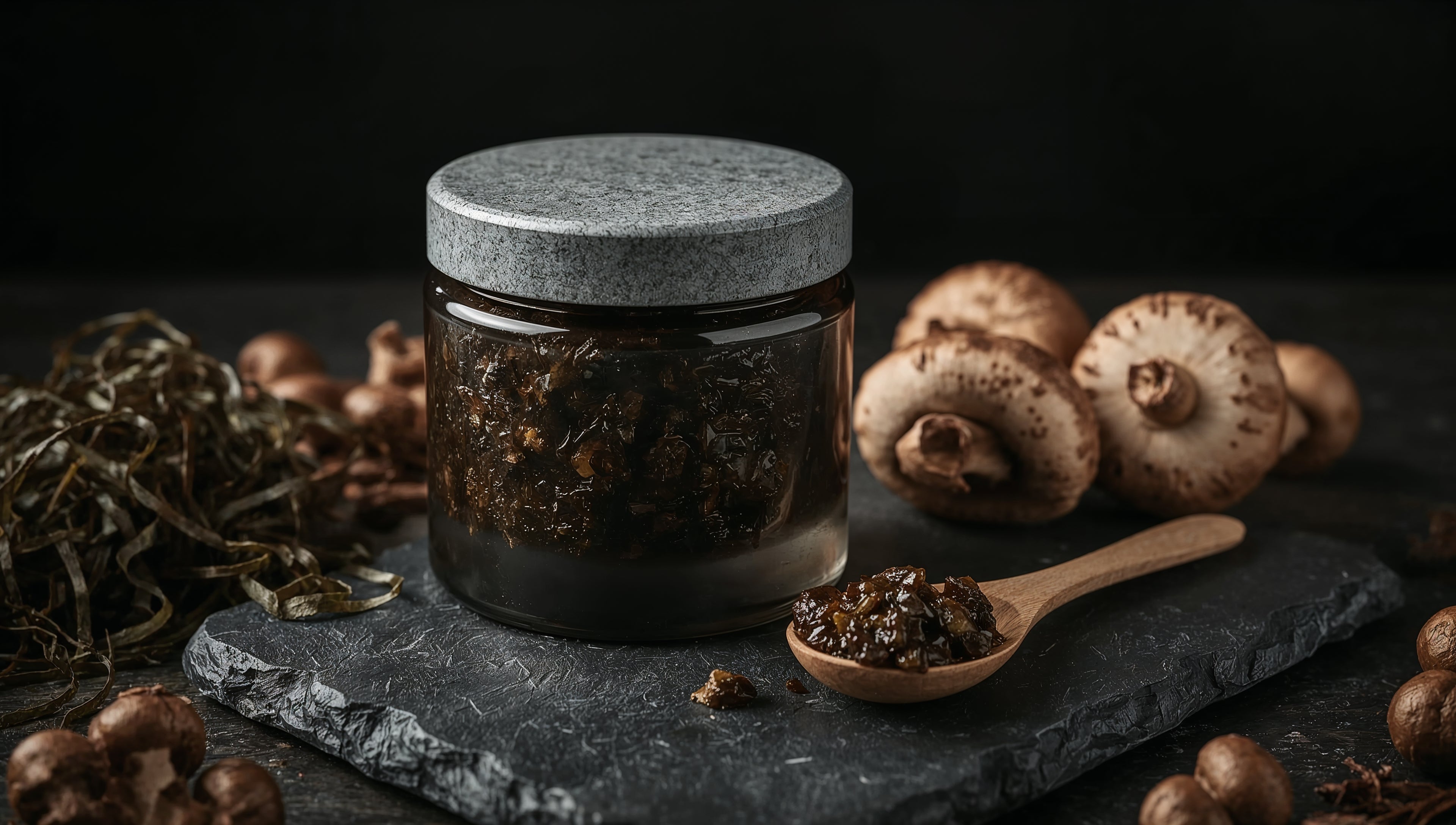 Fermented Marine Condiment with Aged Shiitake Mushrooms
