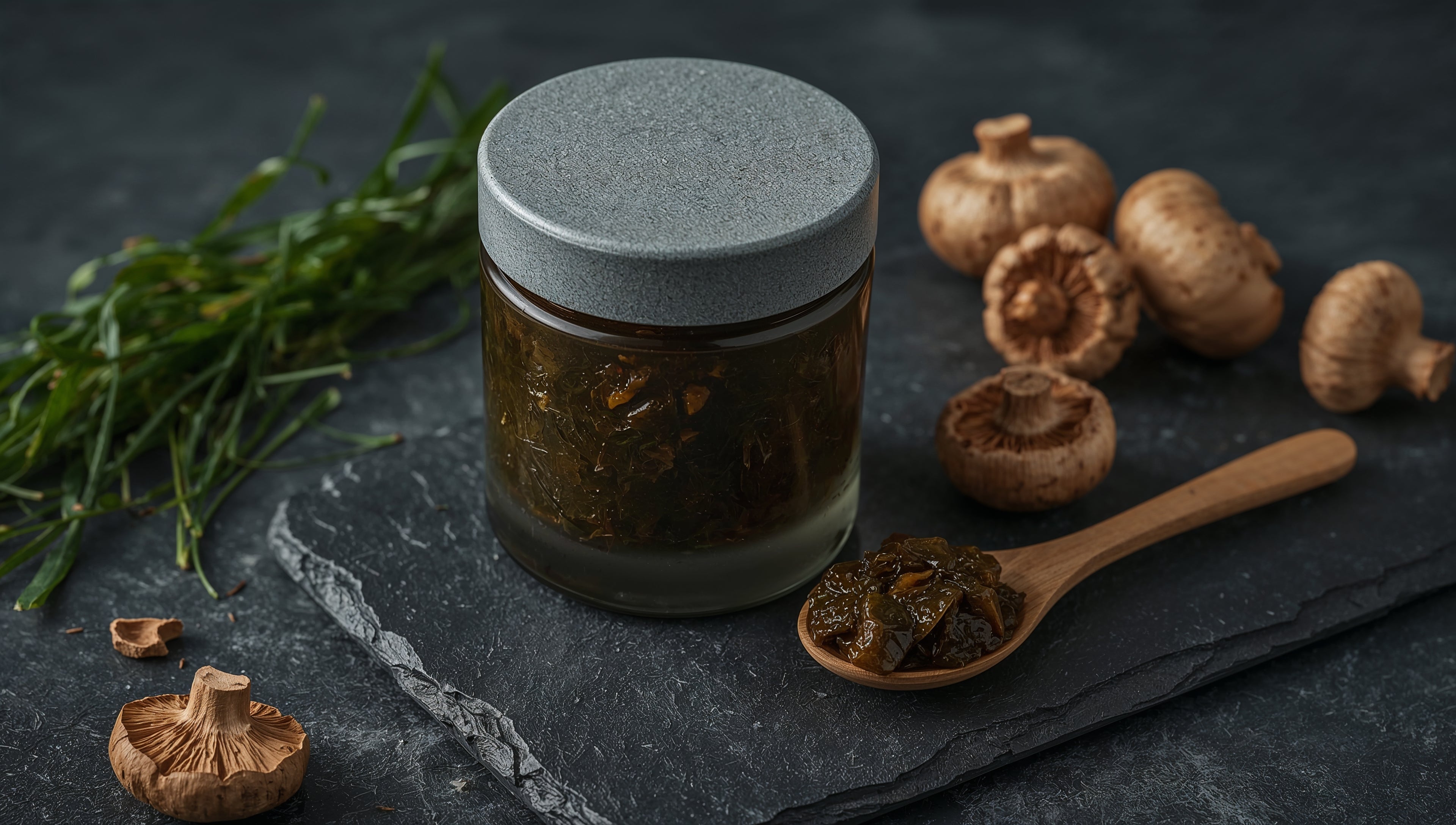 Fermented Marine Condiment with Aged Shiitake Mushrooms