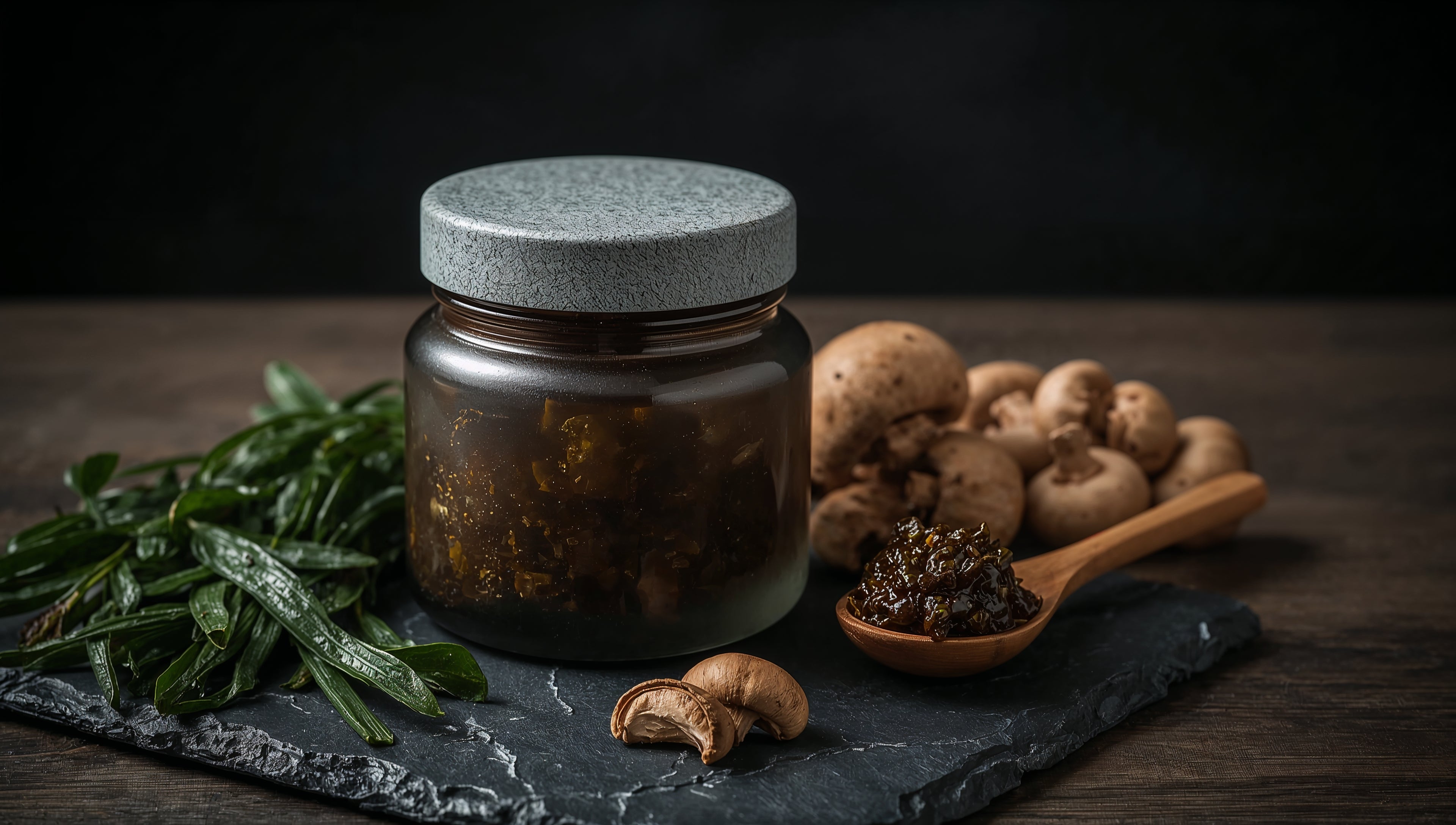 Fermented Marine Condiment with Aged Shiitake Mushrooms