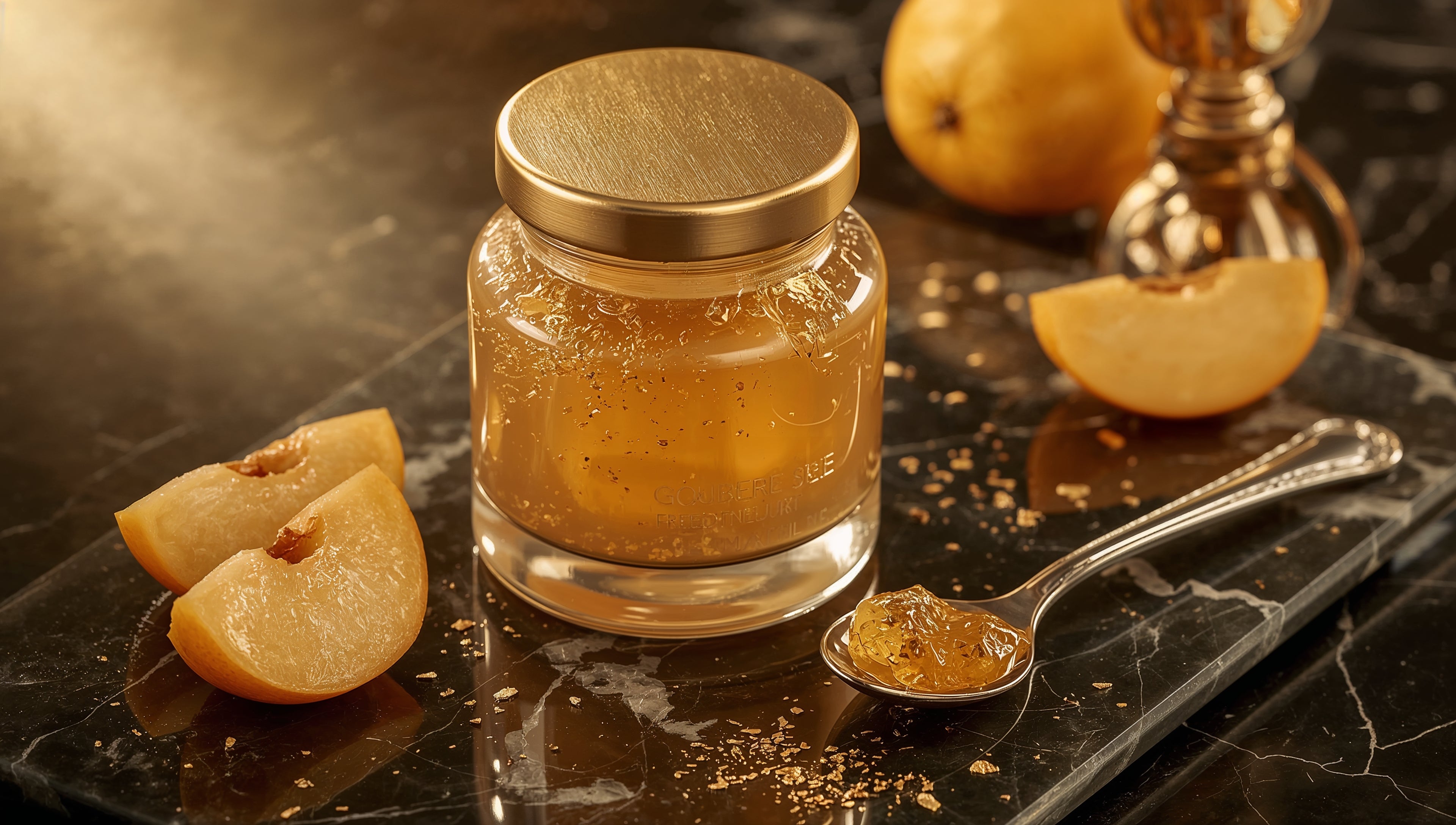 Golden Quince Jam with Edible 24k Gold