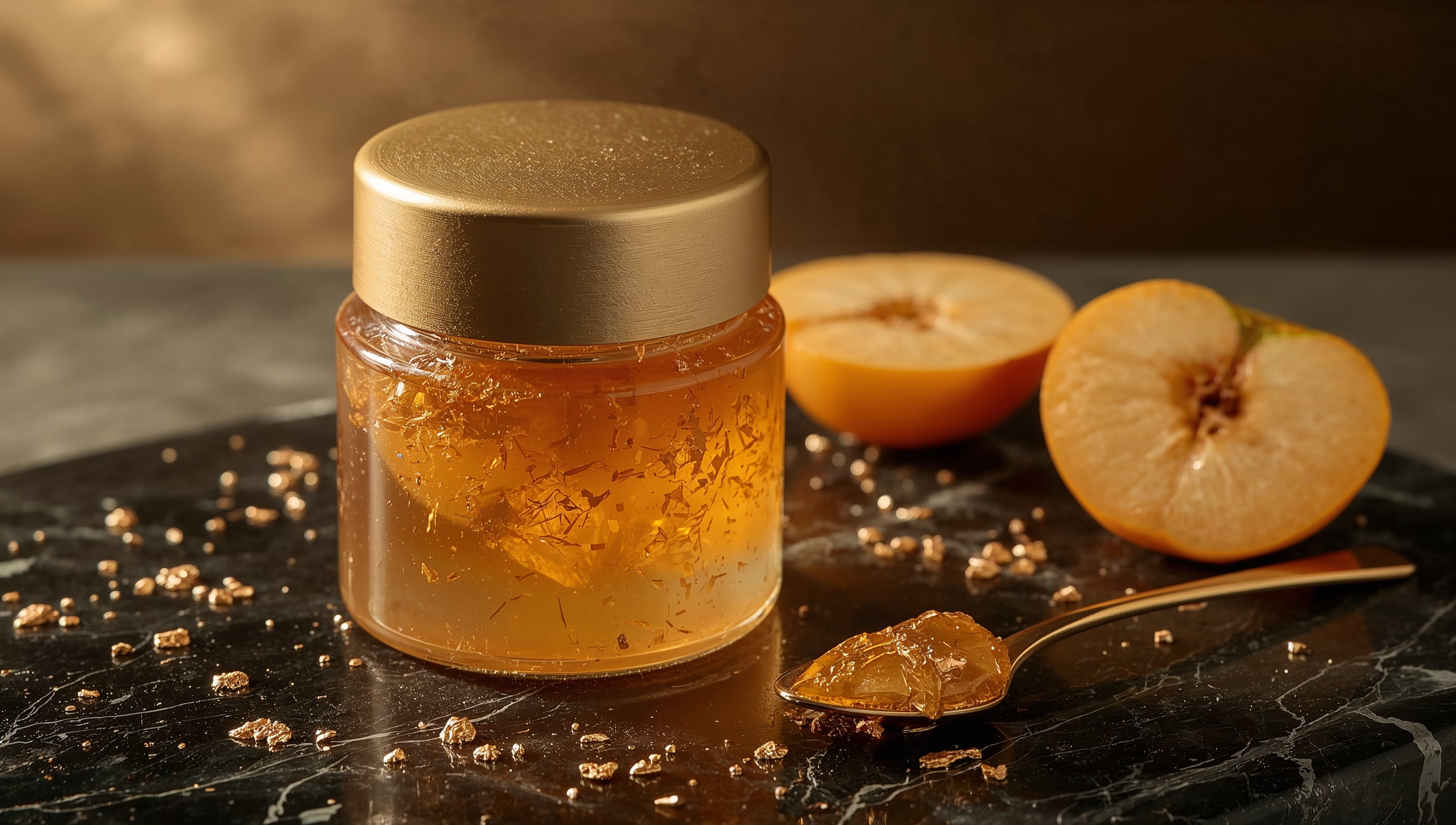 Golden Quince Jam with Edible 24k Gold
