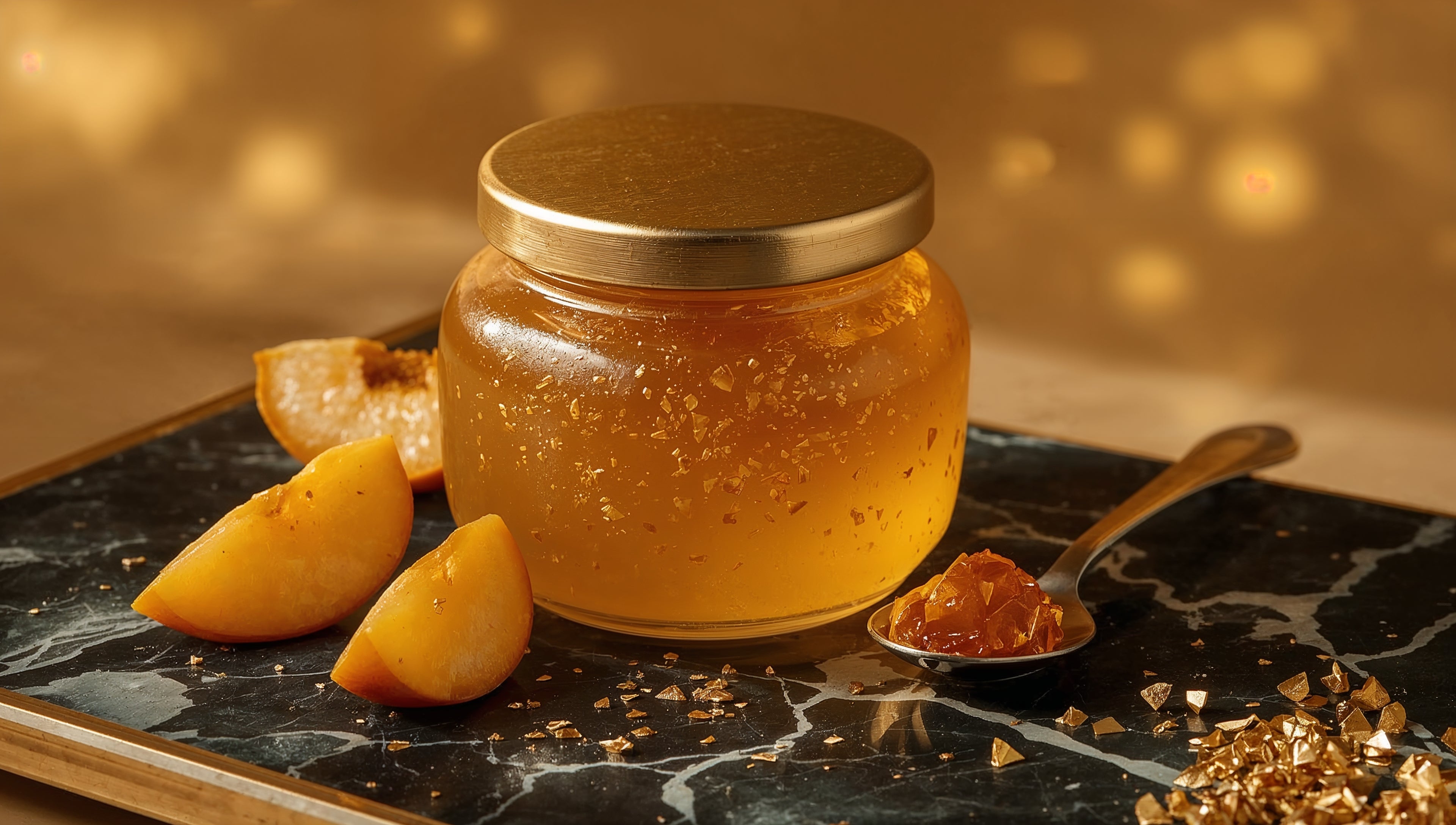 Golden Quince Jam with Edible 24k Gold