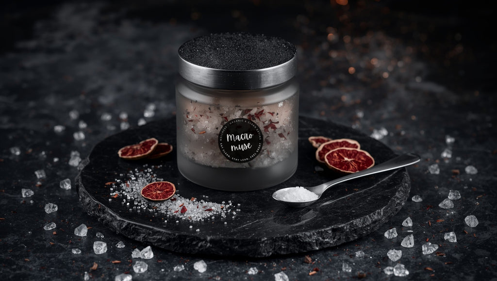 Moon Mineral Salt with Silver Crystals & Red Reishi